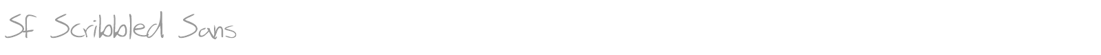 SF Scribbled Sans font preview